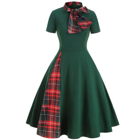 Robe vintage 50's Verte et Rouge