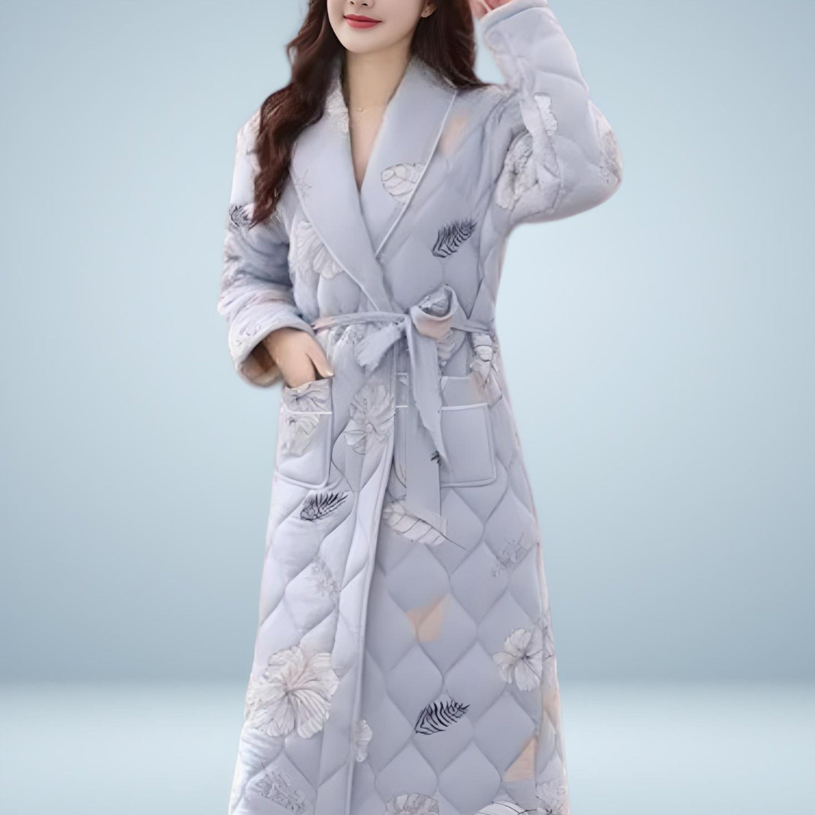 Women's Quilted Patterned Bathrobe