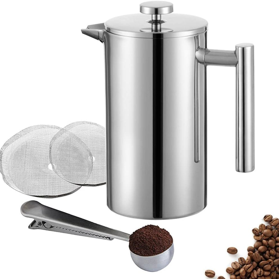 Cafetière à piston en acier inoxydable 1000 ml