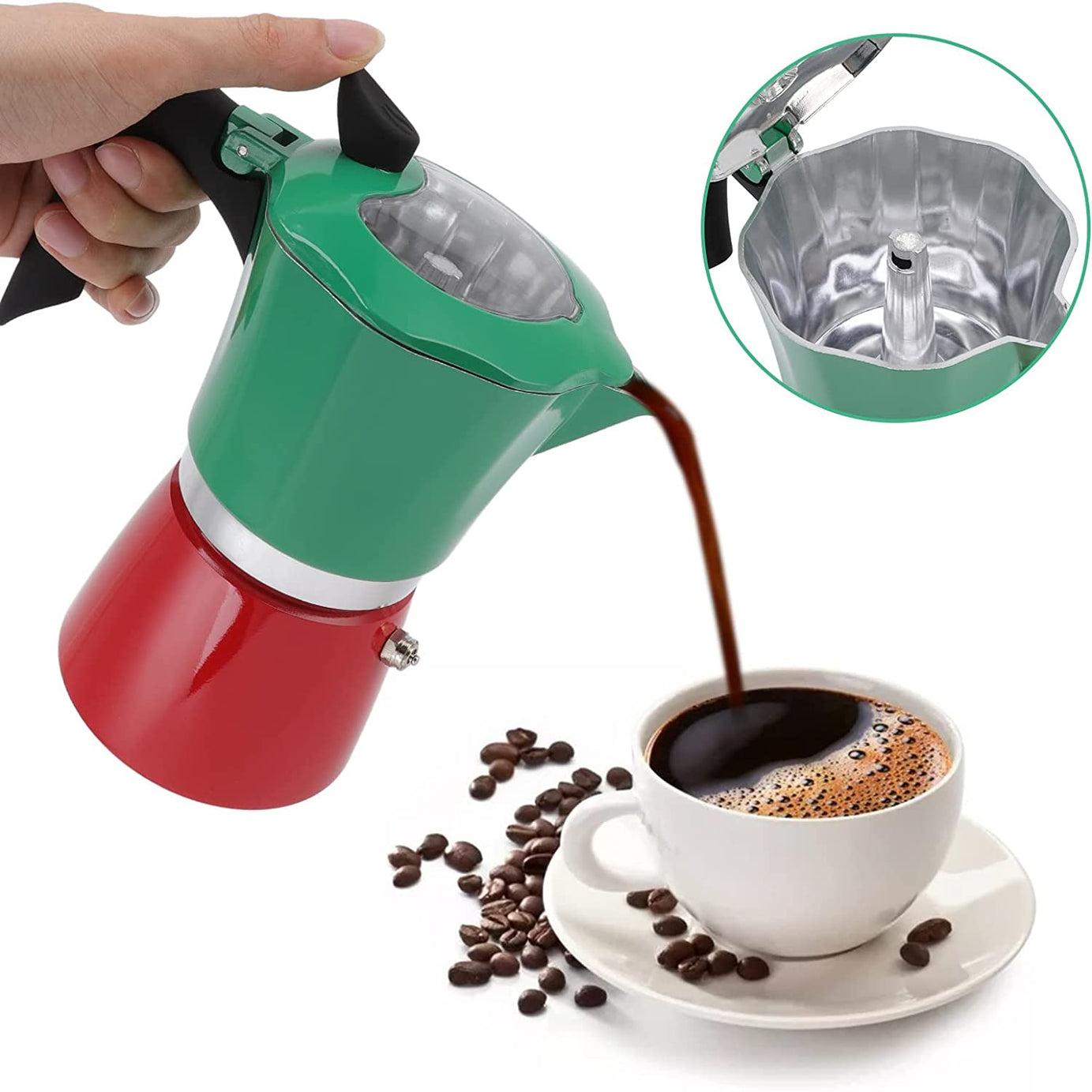 Italian Aluminum Coffee Maker 150ml