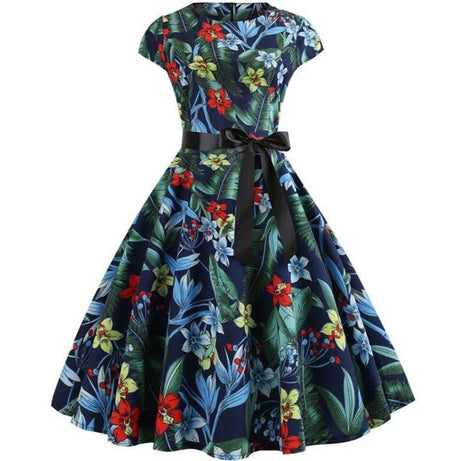 Robe vintage Bleue et Verte