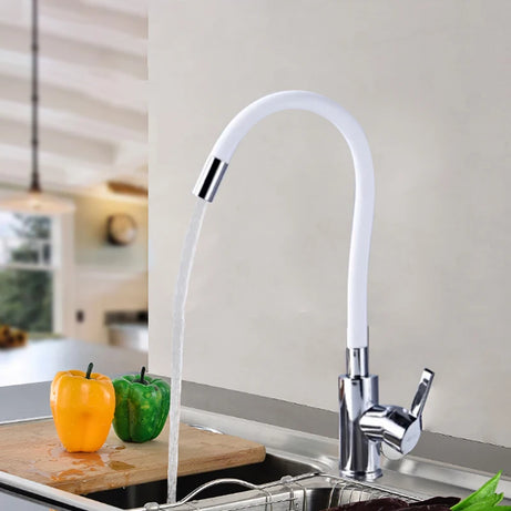 Modern and flexible kitchen mixer tap, 3 colors to choose from