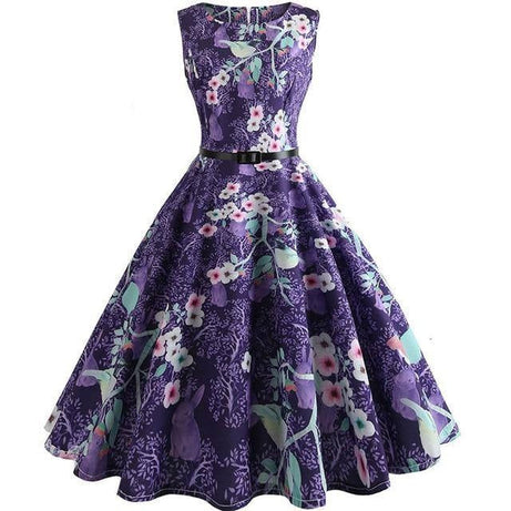 Vintage Purple Summer Dress