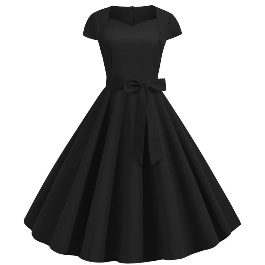 Vintage Black Rockabilly Dress