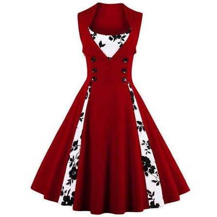 Vintage Red / White / Black Dress