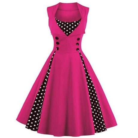 Vintage-Kleid Pink Retro 50er Jahre