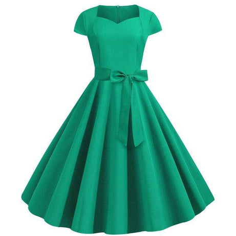 Robe vinatge Rockabilly Verte