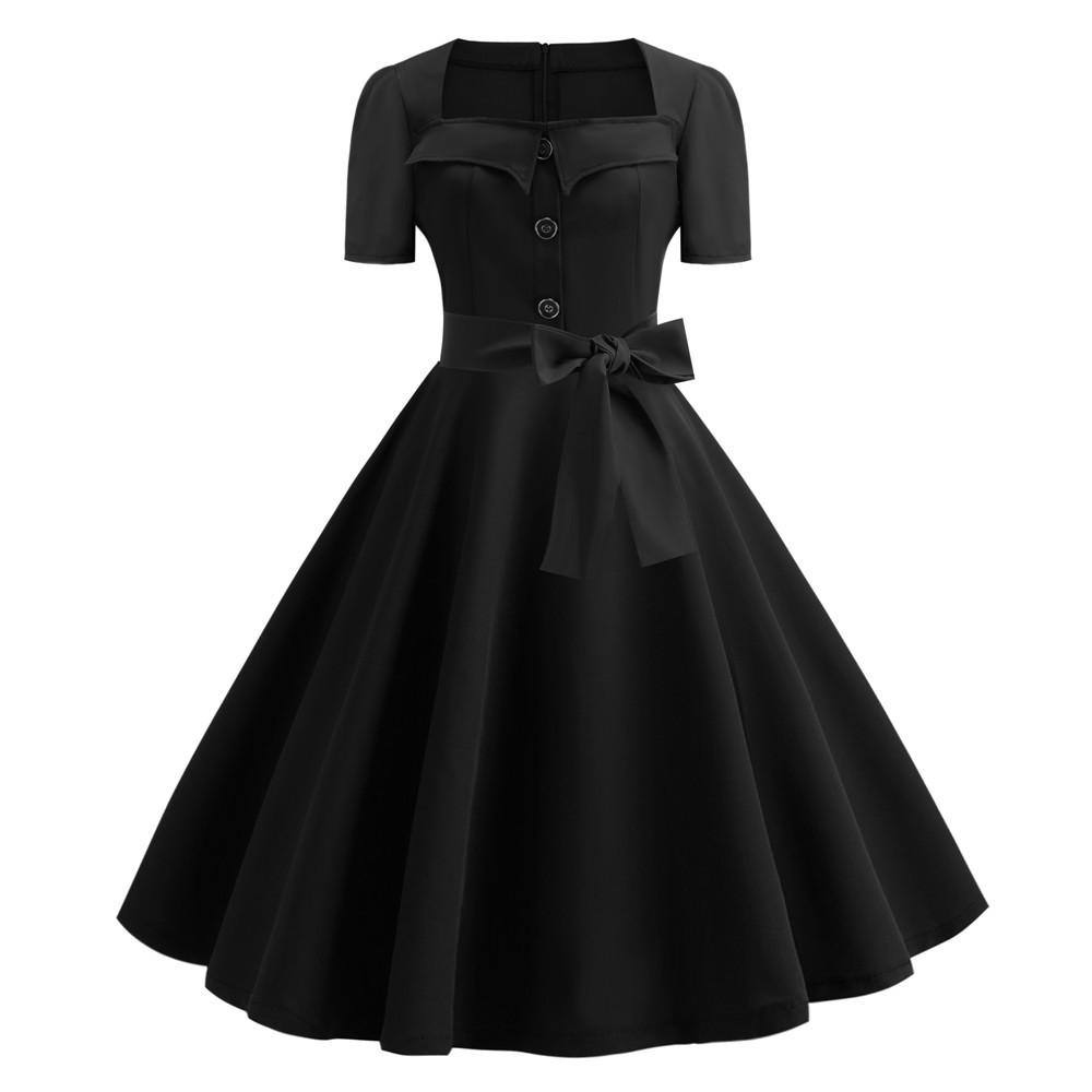 Robe vintage de Cocktail Noir Intense