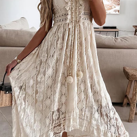 Bohemian Dress with Pompom - Jeanne