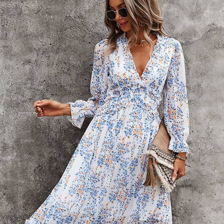 Robe Bohème Chic Automne - Goldie