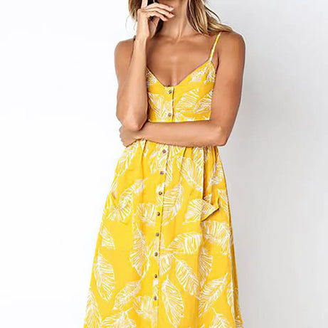 Robe Bohème Chic Jaune - Bérénice