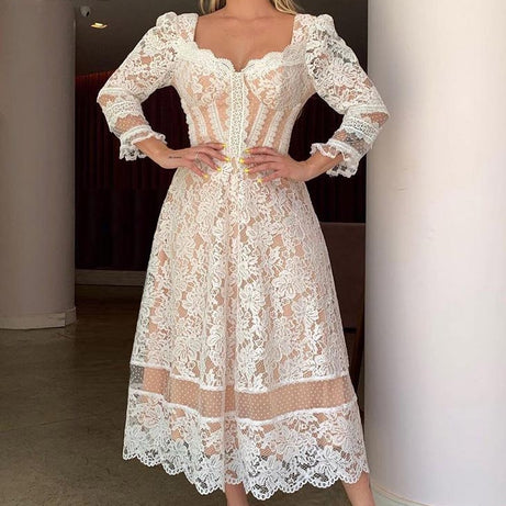 Robe de Mariée Bohème en Dentelle à Dos Nu - Pauline