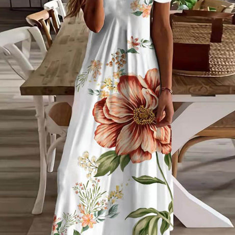 Long Bohemian Floral Dress - Sélène