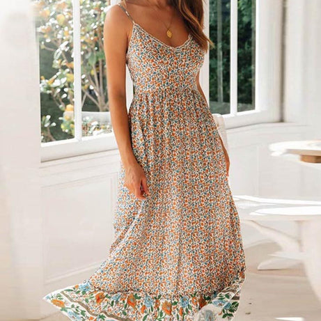 Long Bohemian Empire Cut Dress - Suzanne