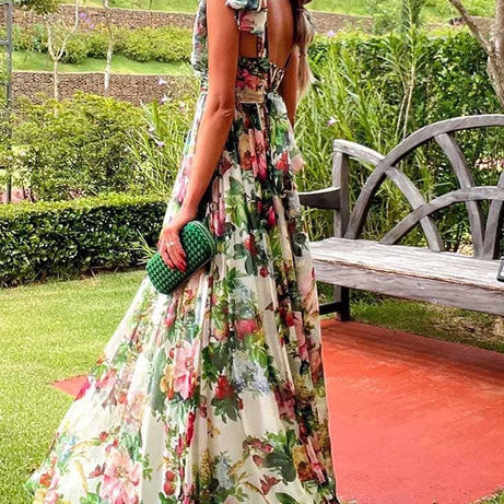 Long Romantic Bohemian Dress - Grace