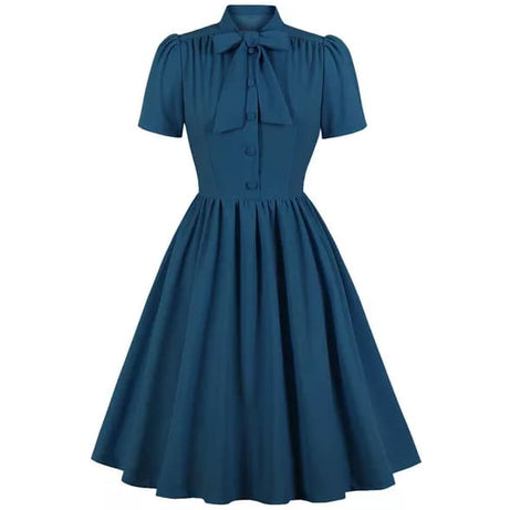 Elegant Vintage Bow Dress