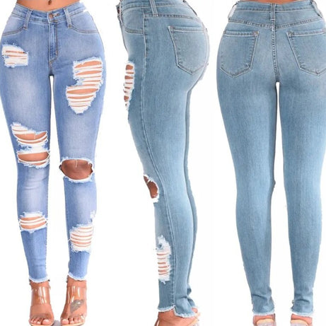 Ripped Denim Jeans for Women JEFF