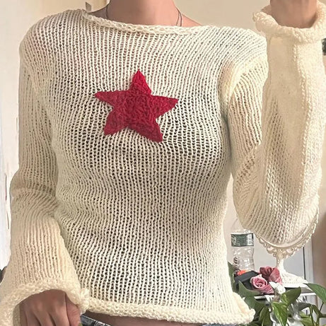 Women's slash neck sweater