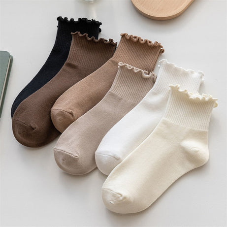 Chaussettes douces pour femmes avec finition ondulée Blakely