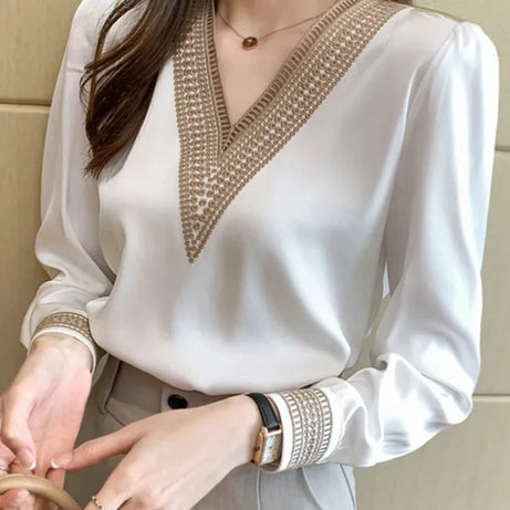 Elegant chiffon shirts for women