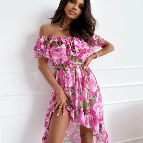 Robe bohème élégante à imprimé floral pour femmes