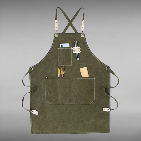 Men's Kitchen Apron with Crossed Straps