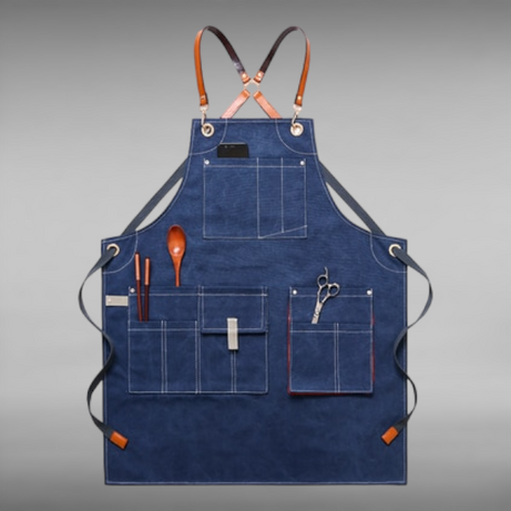 Navy Blue Men's Kitchen Apron