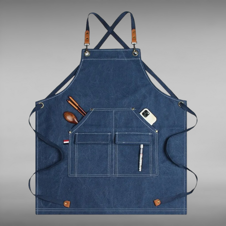 Tablier de Cuisine Homme  Bleu