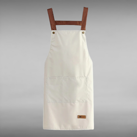 Simple Beige Men's Kitchen Apron