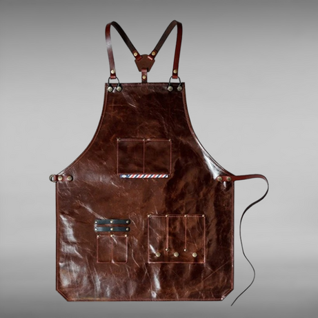 Men's Faux Leather Kitchen Apron