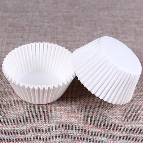 Lot of 100 white baking cups (greaseproof paper) - Oven cooking