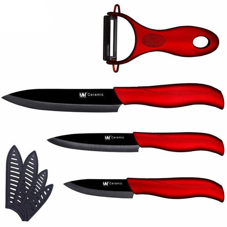 Set of 3 ceramic knives + vegetable peeler