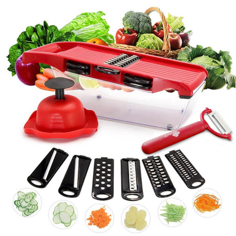 7-in-1 Multifunctional Vegetable Mandoline (with Transparent Container)