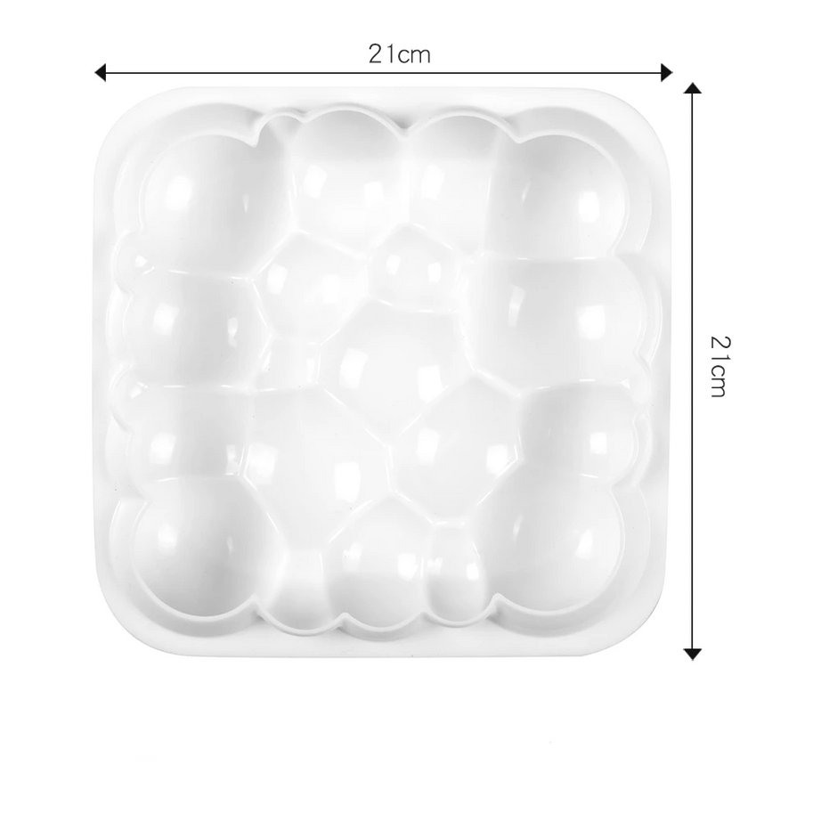 Quadratische Form in Form einer 3D-WOLKE (Wolke) – künstlerisches Gebäck