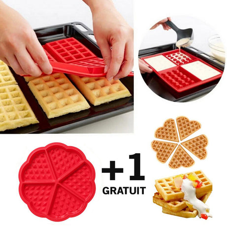 Moule à Gaufre en silicone [+1 GRATUIT]