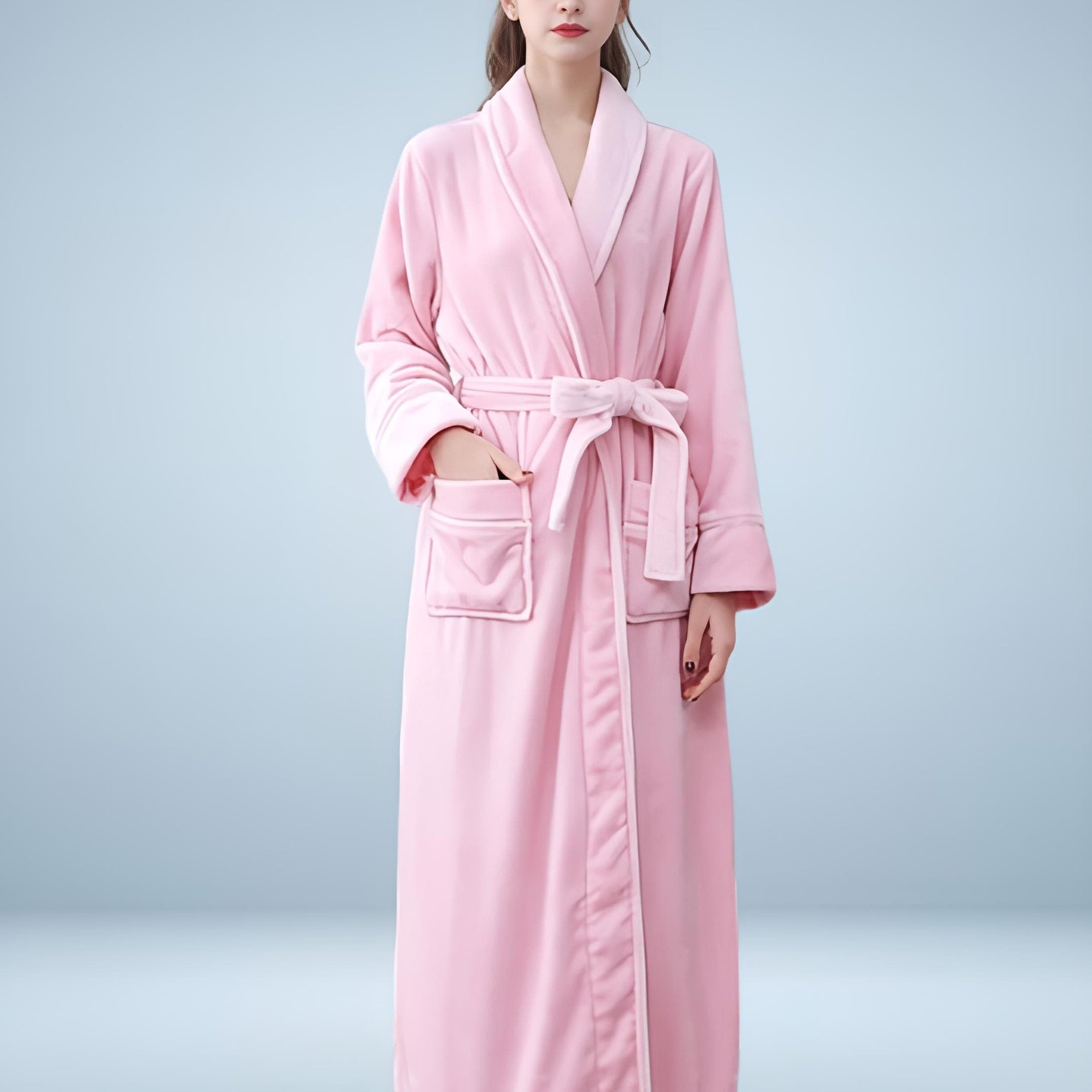 Women's Cozy Flannel Bathrobe