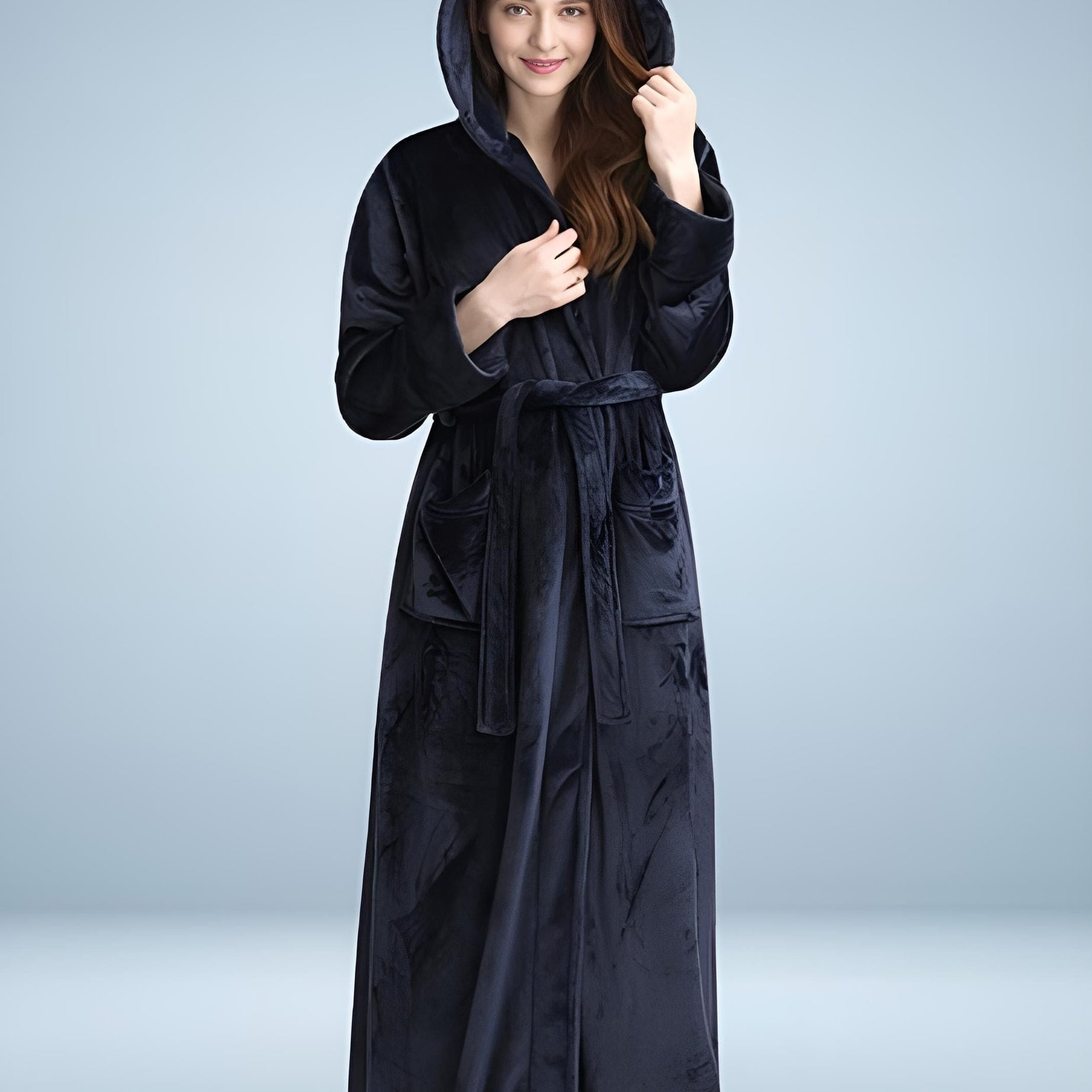 Women's Long Flannel Bathrobe