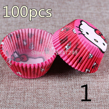 Pack of 100 cupcake cases - Multiple colors