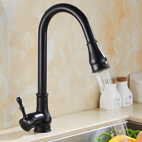 Kitchen faucet, spray, retro style, Black Bronze, Brushed Nickel or Chrome model