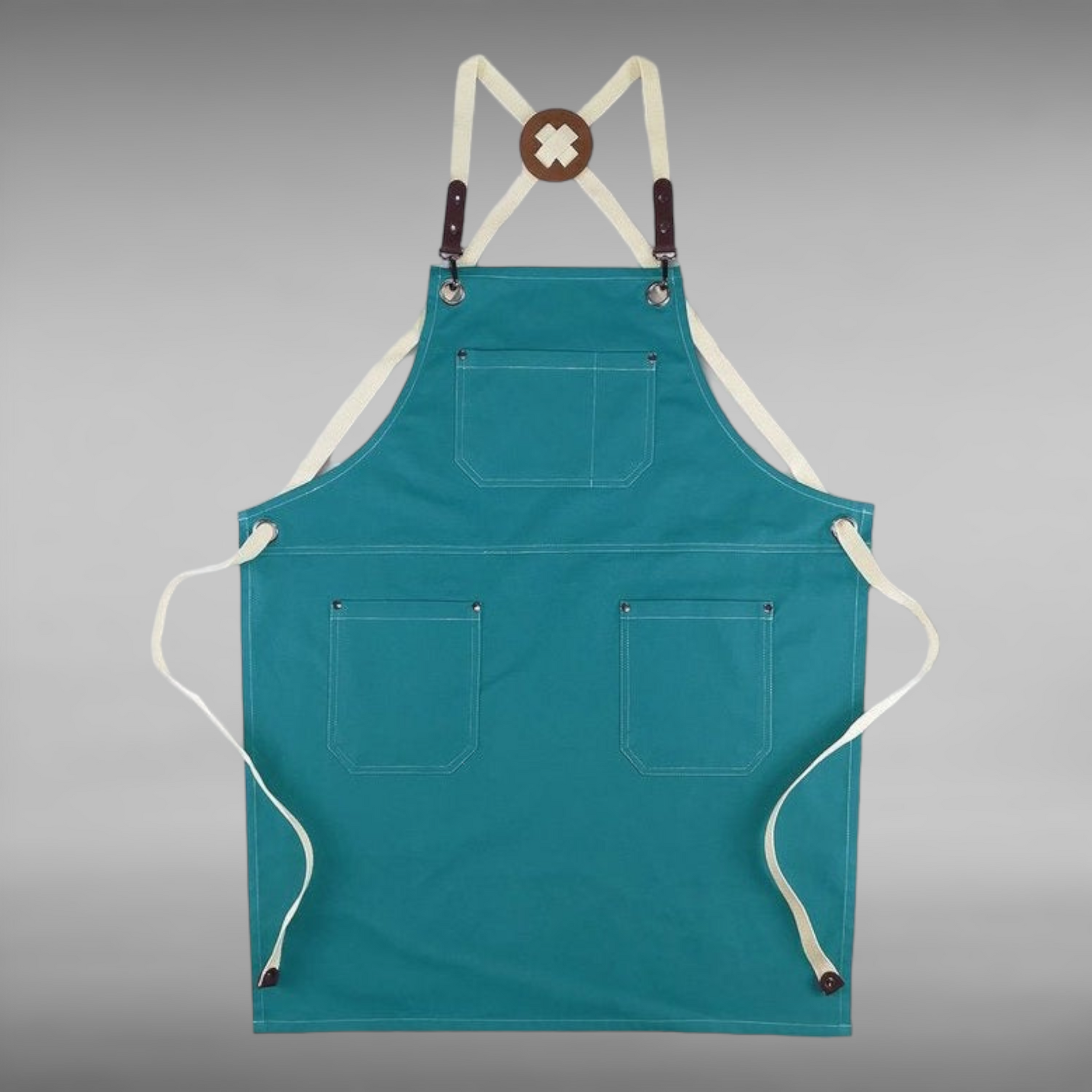 Tablier de Cuisine Femme Bleu Turquoise