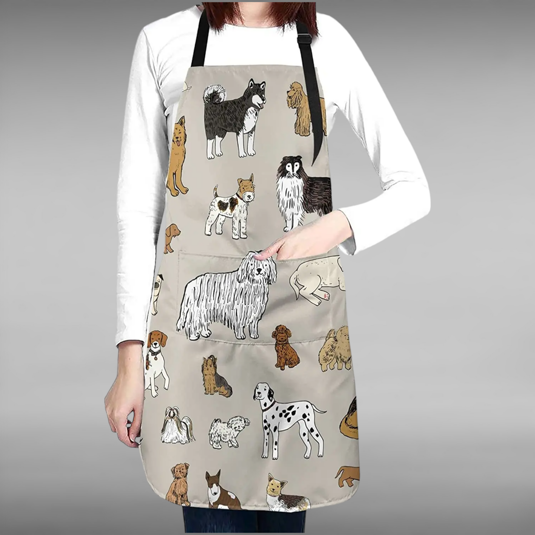 Women's Kitchen Apron Dog