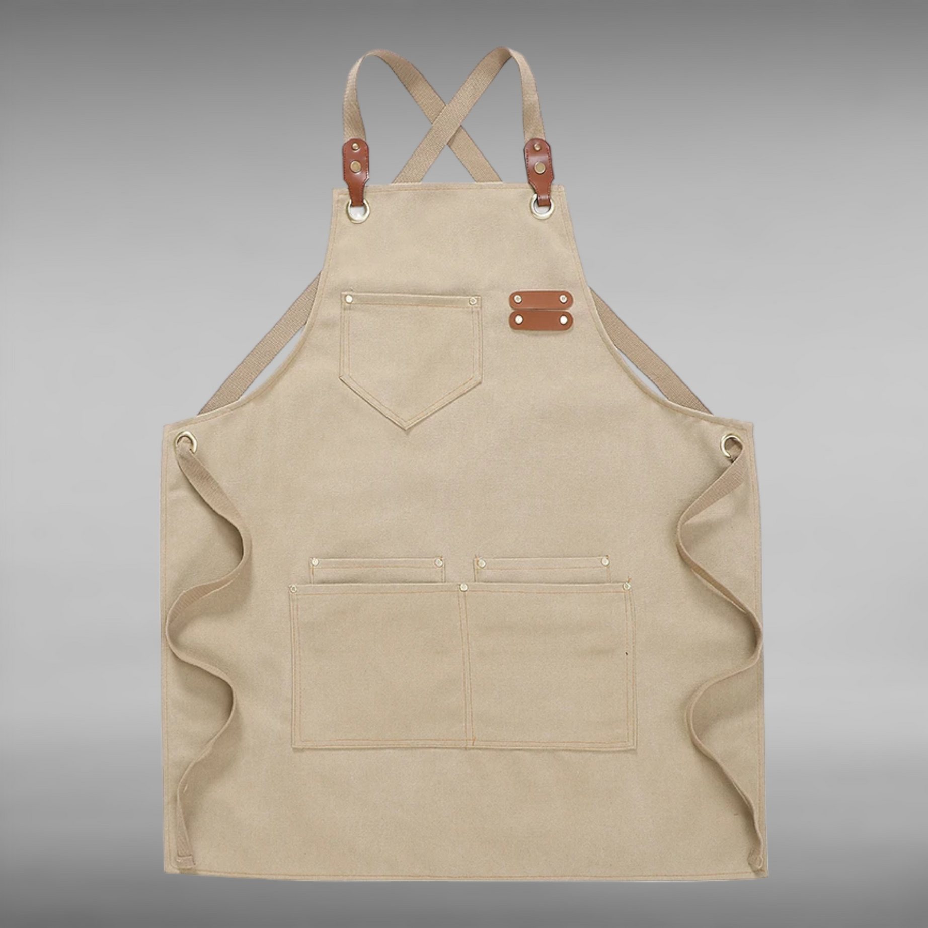 Beige Women's Kitchen Apron