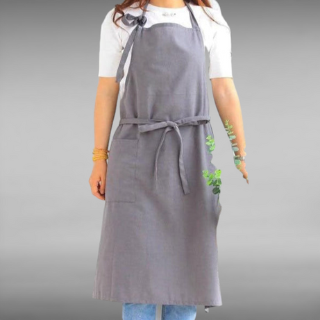 Grey Women's Kitchen Apron