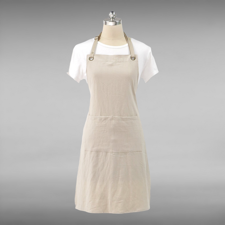 Linen and Cotton Women's Kitchen Apron